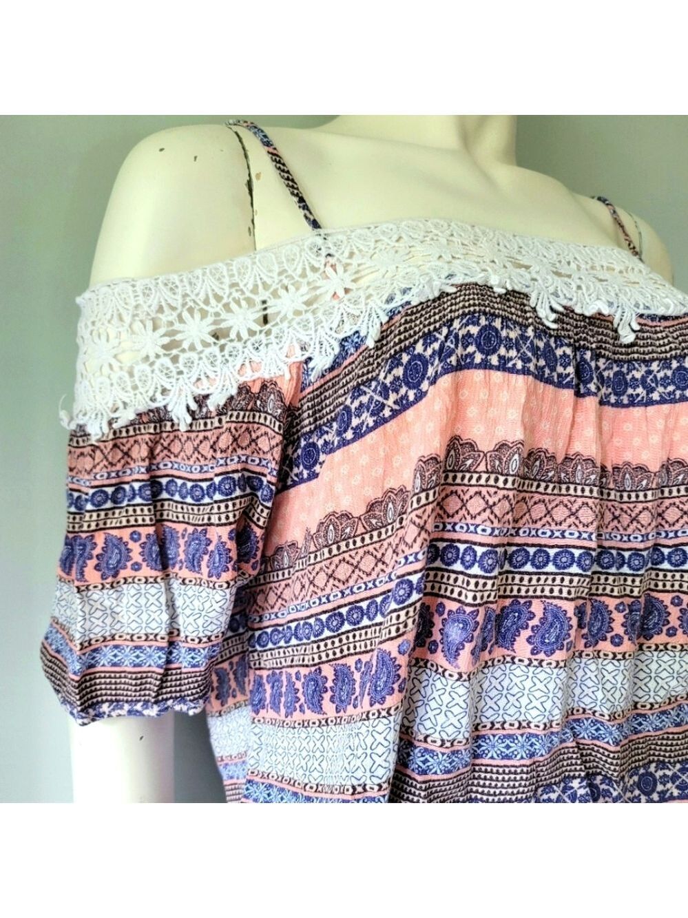 Bluenotes Strappy Cold Shoulder Crop Top